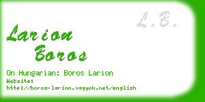 larion boros business card